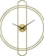 Double Ring Golden Capsule Wall Clock
