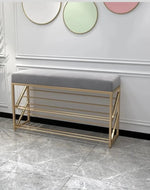 Modern Grey Cushion Bench