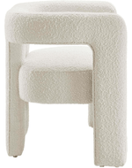 Bloomart Effie Entryway Curved Soft Boucle Modern Loveseat Bench