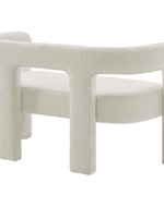 Bloomart Effie Entryway Curved Soft Boucle Modern Loveseat Bench