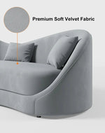 Bloomart Mwyrx Modern 3-Setare Sofa Couch with Curved Backrest