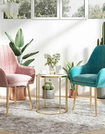 Wooden Twist Bonzer Velvet Fabric Modern Cafe Dining Chair with Metal Legs Stylish Seating for Kitchen and Dining Room