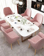 Wooden Twist Bonzer Velvet Fabric Modern Cafe Dining Chair with Metal Legs Stylish Seating for Kitchen and Dining Room