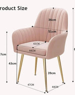Wooden Twist Bonzer Velvet Fabric Modern Cafe Dining Chair with Metal Legs Stylish Seating for Kitchen and Dining Room