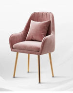 Wooden Twist Bonzer Velvet Fabric Modern Cafe Dining Chair with Metal Legs Stylish Seating for Kitchen and Dining Room