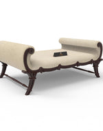 Cama Teak Wood Carved Royal Diwan (Walnut Finish)