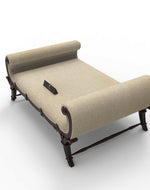 Cama Teak Wood Carved Royal Diwan (Walnut Finish)