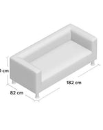 BLOOMART Snazzy Style Teak Wood 3 Seater Modern Sofa