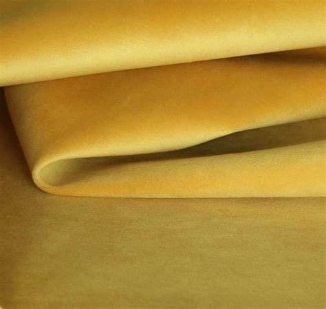Velours Mustard Yellow Plain Velvet Fabric
