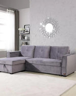 Madera 5 Seater L-Shape Sofa Cum Bed with Comfort Cushion