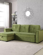 Madera 5 Seater L-Shape Sofa Cum Bed with Comfort Cushion