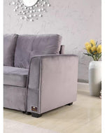 Madera 5 Seater L-Shape Sofa Cum Bed with Comfort Cushion