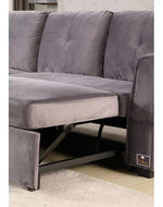 Madera 5 Seater L-Shape Sofa Cum Bed with Comfort Cushion