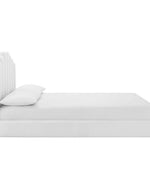 Bloomart Olivia Glam Velvet Upholstery Rectangular Bed Modern Luxury Bed Frame with Stylish Design