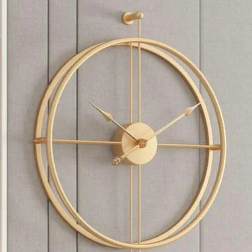 Double Ring Gold Wall Clock