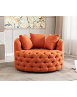 Madera Handmade Wide Tufted Barrel Arm Chair - Bloomart