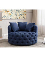 Madera Handmade Wide Tufted Barrel Arm Chair - Bloomart