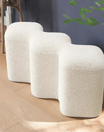 Bloomart Molecule Entryway Boucle Upholstered Ottoman Bench