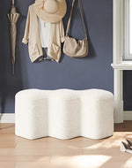 Bloomart Molecule Entryway Boucle Upholstered Ottoman Bench