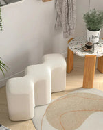 Bloomart Molecule Entryway Boucle Upholstered Ottoman Bench
