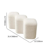Bloomart Molecule Entryway Boucle Upholstered Ottoman Bench