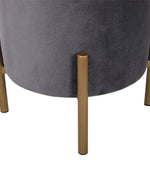 Bloomart Luxury Velvet Round Foot Stool Ottoman Pouf - Plush and Stylish Home Decor Accent