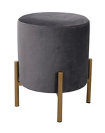 Bloomart Luxury Velvet Round Foot Stool Ottoman Pouf - Plush and Stylish Home Decor Accent