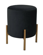 Bloomart Luxury Velvet Round Foot Stool Ottoman Pouf - Plush and Stylish Home Decor Accent