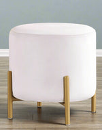Bloomart Luxury Velvet Round Foot Stool Ottoman Pouf - Plush and Stylish Home Decor Accent