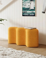 Bloomart Molecule Entryway Boucle Upholstered Ottoman Bench