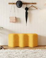 Bloomart Molecule Entryway Boucle Upholstered Ottoman Bench