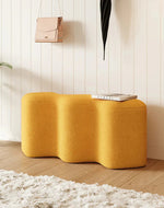 Bloomart Molecule Entryway Boucle Upholstered Ottoman Bench