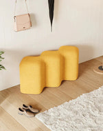 Bloomart Molecule Entryway Boucle Upholstered Ottoman Bench
