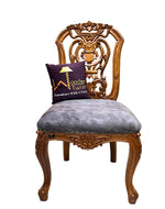 Wooden Twist Bartelso DesignerBack Hand Carved Teak Wood Dining Chair