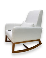 Bloomart Boucle Fabric Comfortable Cushion Nursery Rocking Chair with Ottoman