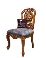 Wooden Twist Bartelso DesignerBack Hand Carved Teak Wood Dining Chair