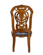 Wooden Twist Bartelso DesignerBack Hand Carved Teak Wood Dining Chair