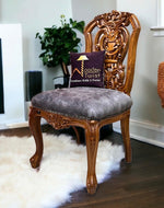 Wooden Twist Bartelso DesignerBack Hand Carved Teak Wood Dining Chair - WoodenTwist