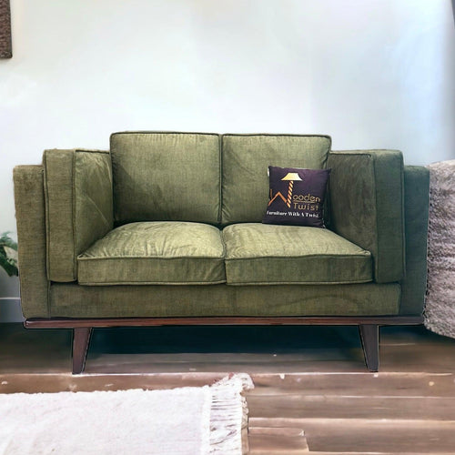 Bloomart Stylish Rectangular Modern 3 Seater Sofa ( Green )