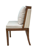 Suave Modern Lavishness Marble Top Teak Wood 6 Seater Dining Table Set with Comfortable Cushions