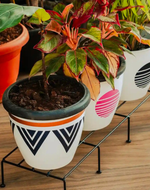 Stylish Iron Planters Stand Display Rack For Indoor Outdoor Use ( Set Of Four )
