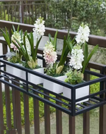 Minimalist Iron Railing Planter Stand for Balcony & Garden