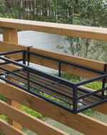 Minimalist Iron Railing Planter Stand for Balcony & Garden