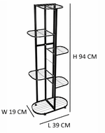 Bloomart Multi-Tier (Black) Plant Stand for Living Room Balcony Garden Decor