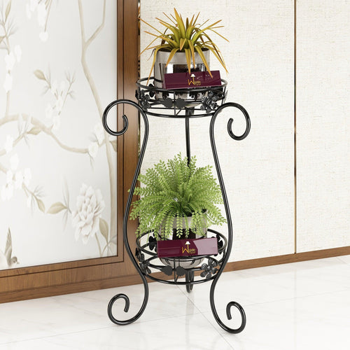 Metal Flower Pot Stand‎ (Black) - Bloomart