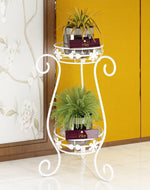 Metal Flower Pot Stand‎ (White) - Bloomart