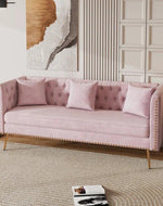 Bloomart Opulent Modern Sofa Elegant Velvet Seating 3 Seater Sofa Set