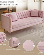 Bloomart Opulent Modern Sofa Elegant Velvet Seating 3 Seater Sofa Set