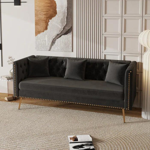 Bloomart Opulent Modern Sofa Elegant Velvet Seating 3 Seater Sofa Set
