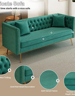 Bloomart Opulent Modern Sofa Elegant Velvet Seating 3 Seater Sofa Set